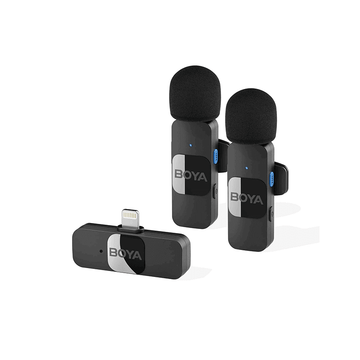 🎤 BOYA BY-V2 Wireless Mic – Dual Channel, iOS Compatible, 50m Range!🚀